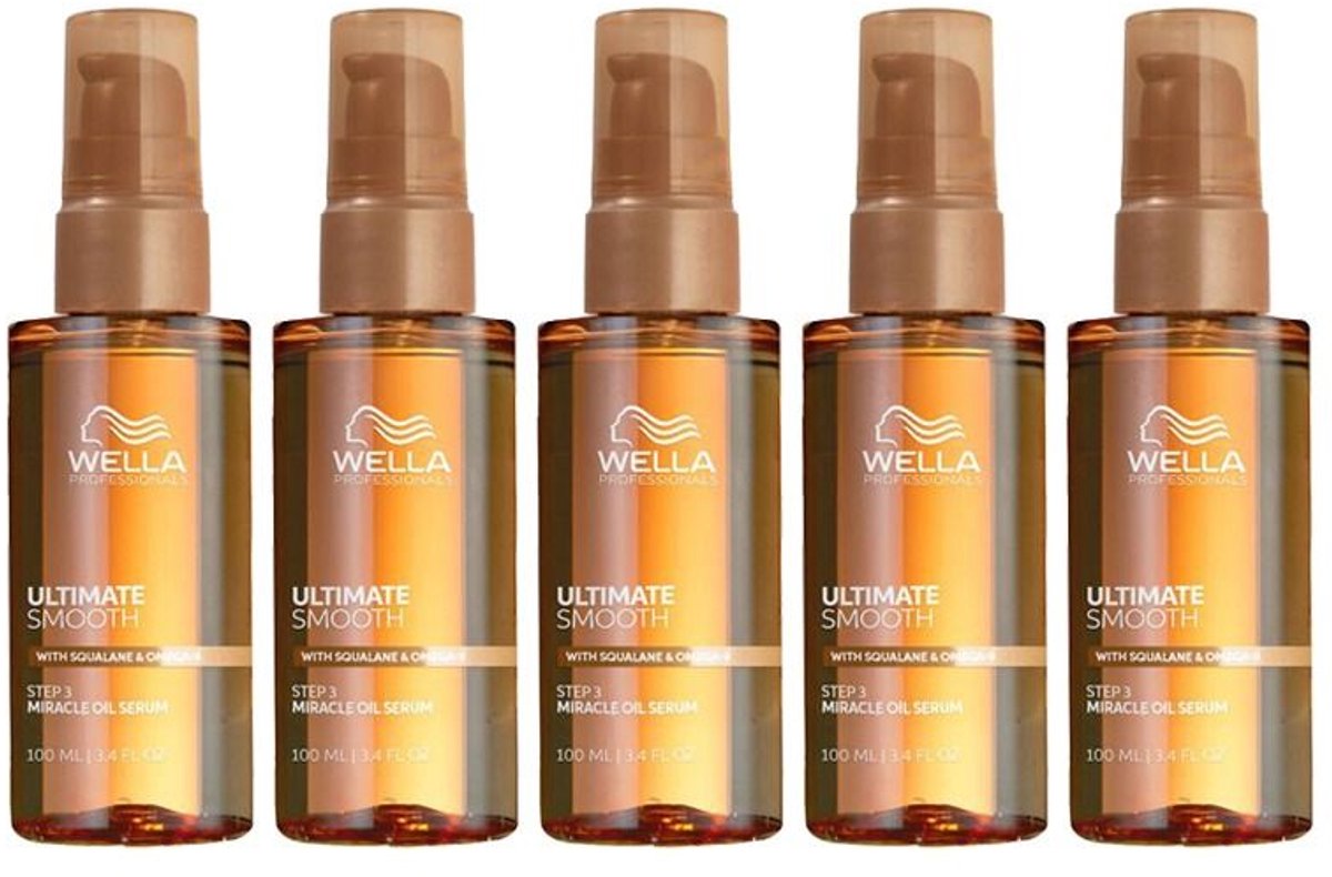 5x Wella Ultimate Smooth Miracle Oil Serum 100ml
