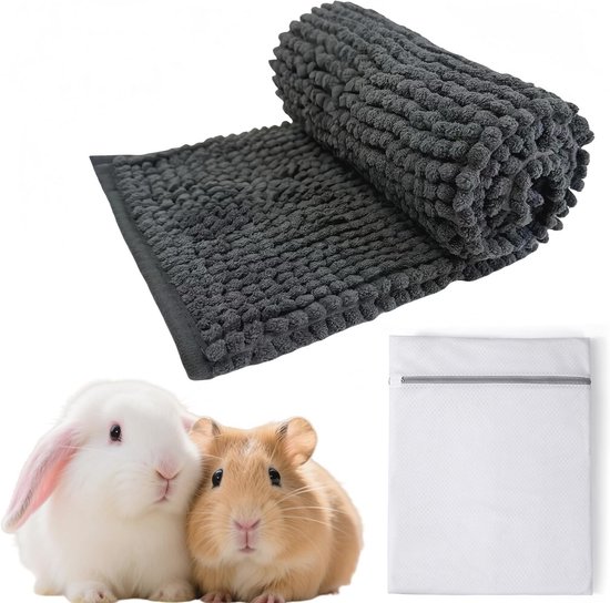Mygeromon Cavia-onderlegger voor kooideken, wasbaar, Guinea Pig Cage Liner fleece, konijneninleggers, herbruikbaar, 50 x 40 cm
