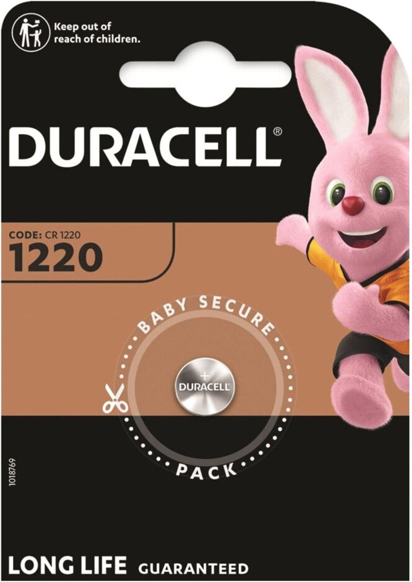 10 Stuks - Duracell CR1220 3V 36mAh lithium batterij