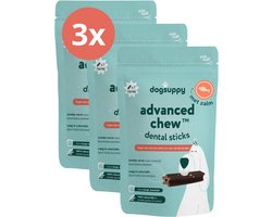 Advanced Chew Dental Sticks - Met zalm - 100% Natuurlijk - 3 zakjes | 21 Sticks - Ondersteunt Optimale Mondhygiëne van je Hond - Frissere Adem, Wittere Tanden, Minder Tandplak & Tandsteen - Hondensnacks - Voordeelpakket