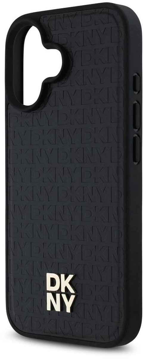 DKNY - Backcover iPhone 16 Plus - PU Leather - MagSafe - Zwart
