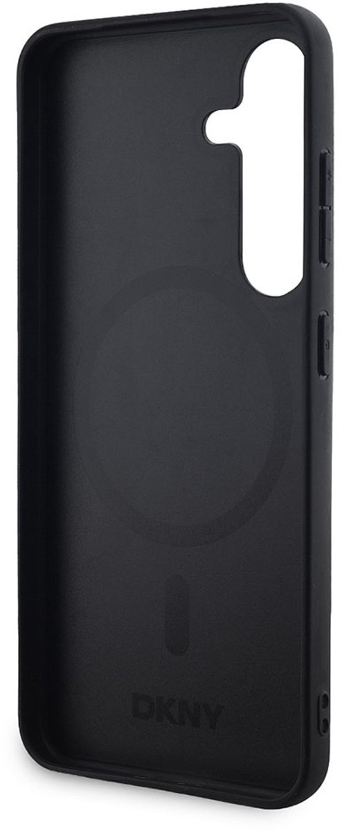 DKNY, Beschermhoes Geschikt voor Samsung Galaxy S24 MagSafe dambordpatroon, Zwart