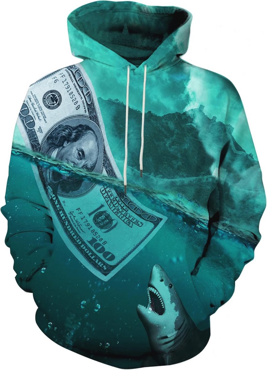 3D Gedrukt Unisex Hoodie met Trekkoord en Grote Zakken