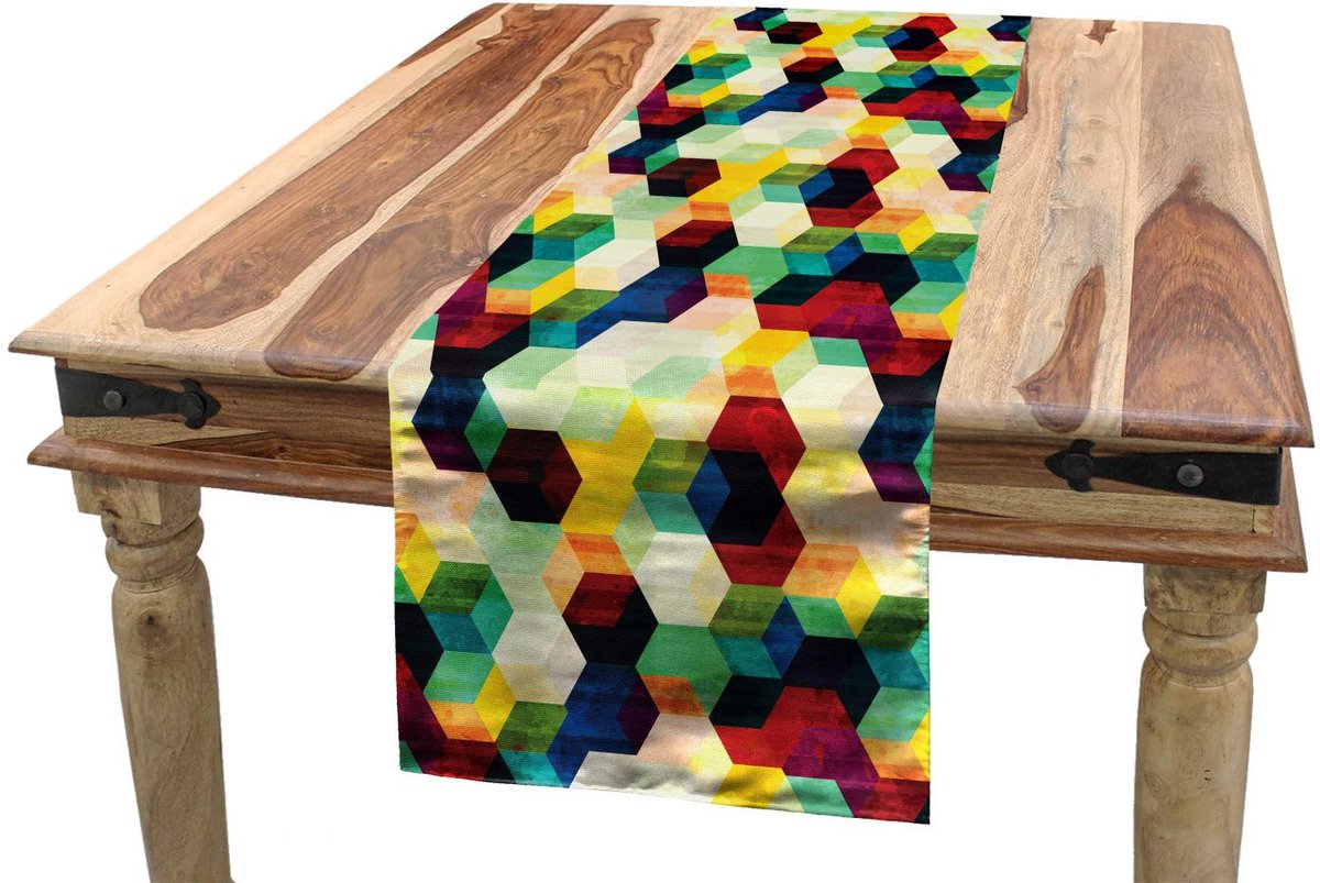 ABAKUHAUS Collectie Tafelloper – Rhombus Grunge – 40x225 cm