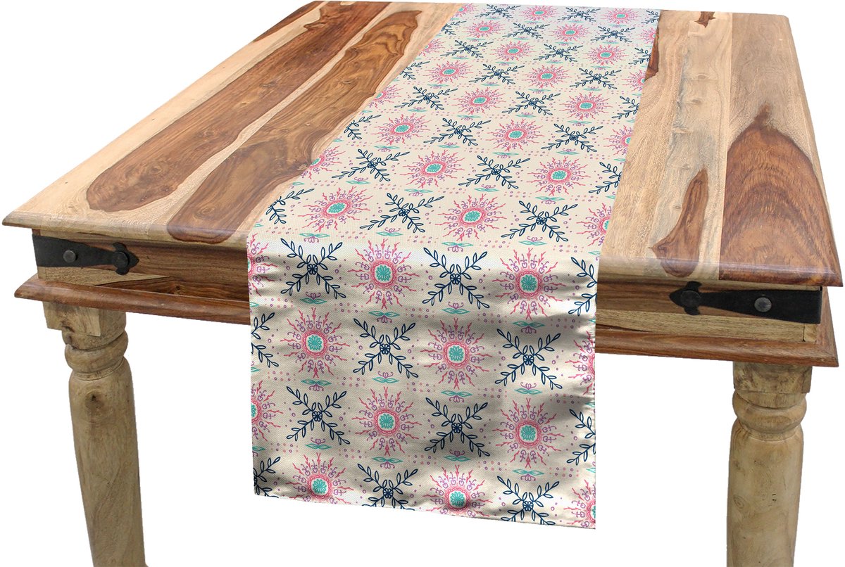 Abakuhaus Boho Tafelloper – Blad- en Bloemenmotieven – 40x180 cm