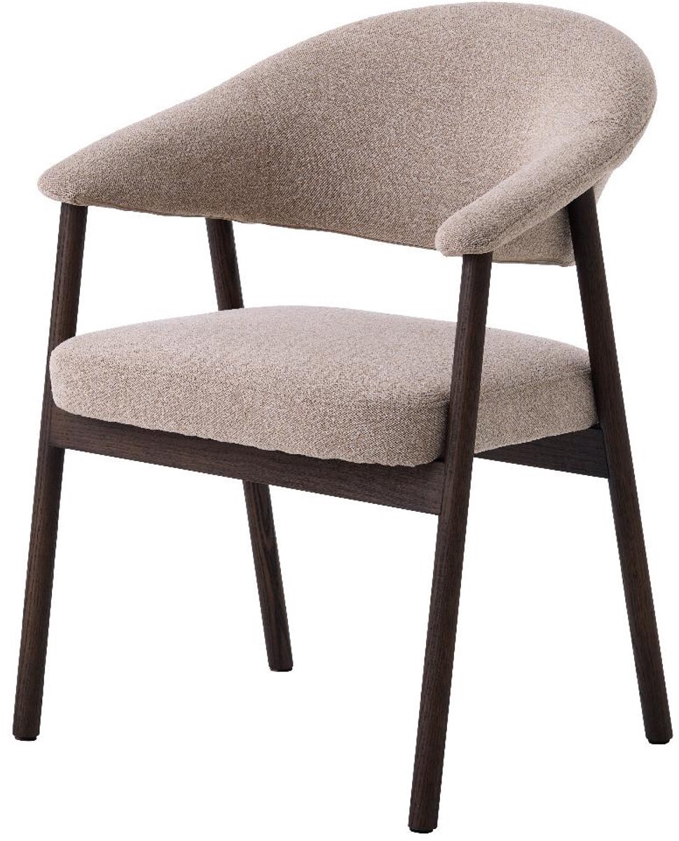 Nordic Home - Tisha eetkamerstoel donkerbruin - zand