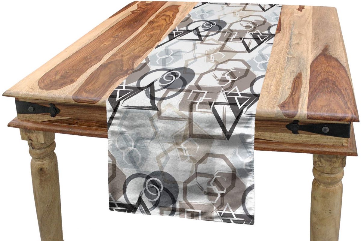 ABAKUHAUS Abstracte tafelloper – geometrische kunst – 40×300 cm