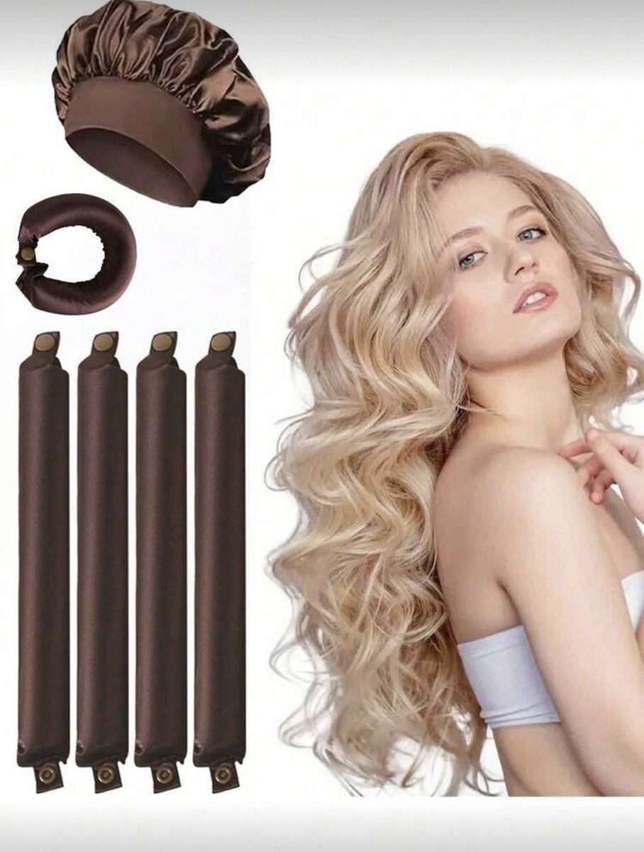 Heatless curls - Haarrollers - Krulspelden - Rollers haar - Incl. 2 scrunchies - Satijn - Soft & Silky