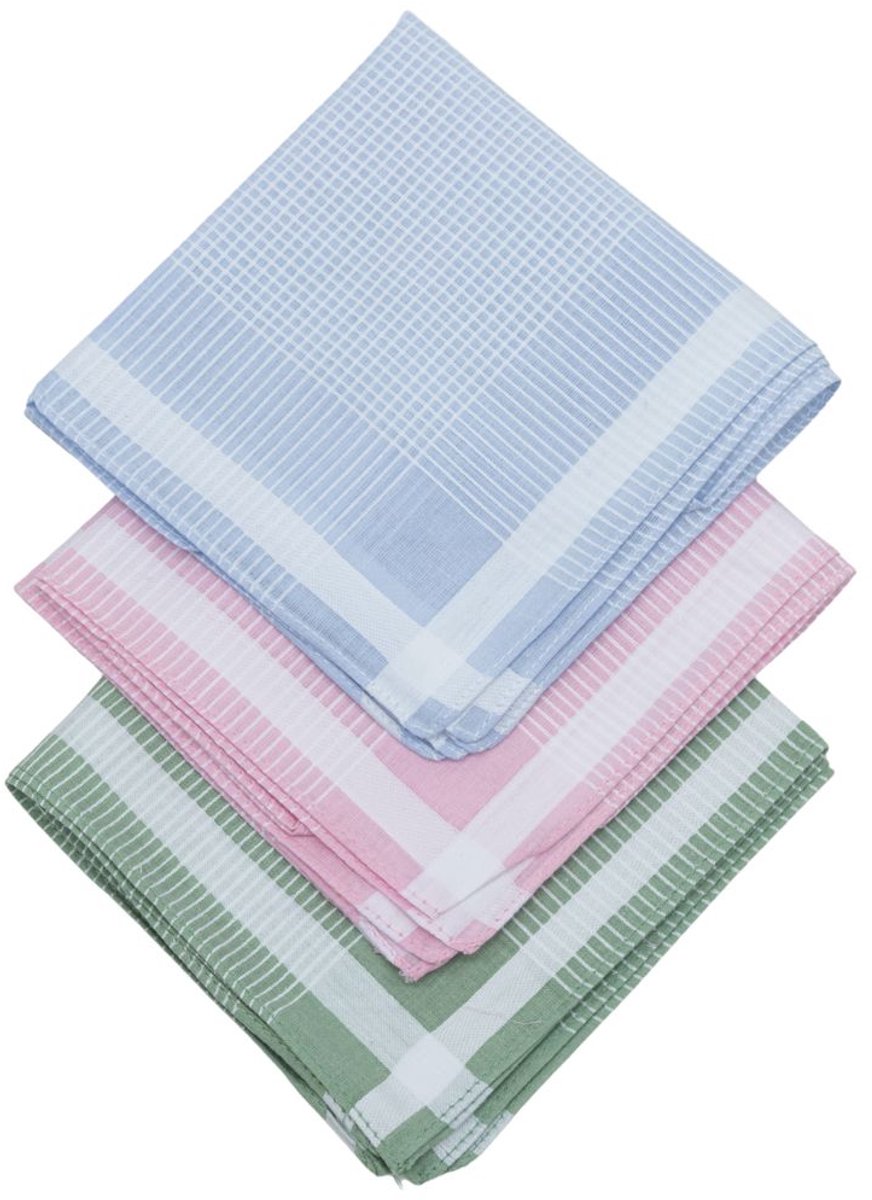 D&L Dames Zakdoeken - Geruit - 29 x 29cm - 12 Stuks - 100% Katoen Gesatineerd