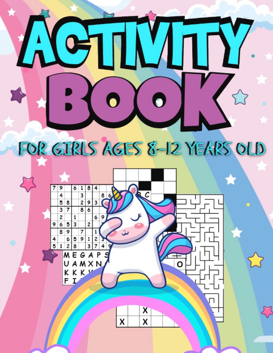 Activiteitenboek voor Meisjes van 8-12 Jaar: Uitdagende Puzzels, Woordzoekers en Creatief Vermaak