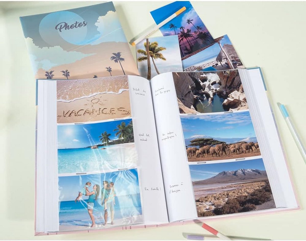 Fotoalbum met insteekhoezen voor 300 foto's - 10 x 15 cm - 100 pagina's met trendy motieven