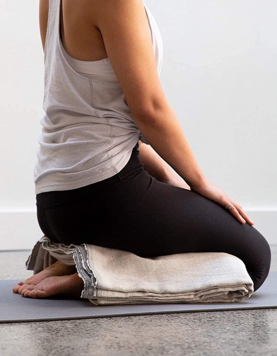 Katoenen Yogadeken Stone Weave voor Yoga en Meditatie — afbeelding 3