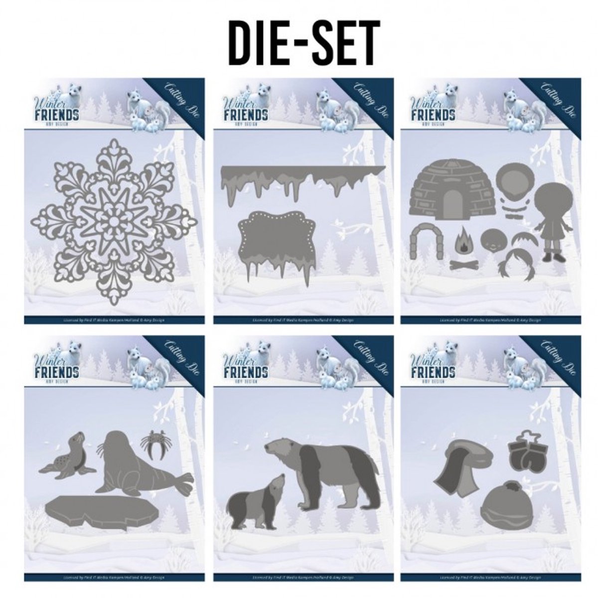 Amy Design – Winter Friends Dies – SET van 6