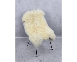 Schapenvacht Texels – Woondecoratie – Exclusieve collectie – Wit, Naturel, Crème, Beige – 100% echt natuurlijke wollen vacht – 100x75 cm