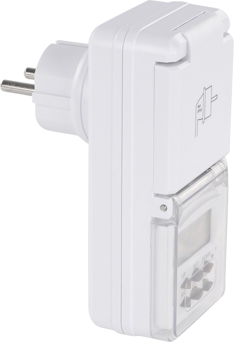 Q-Link tijdklok - week - digitaal - IP44 - wit