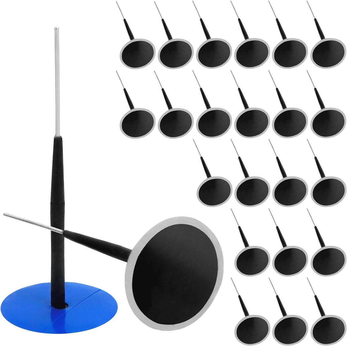 Set van 24 Bandenonderhoudsreparatiesets - 40 mm Patch en 4,5 mm Staaf voor Auto's, Vrachtwagens en Tractoren