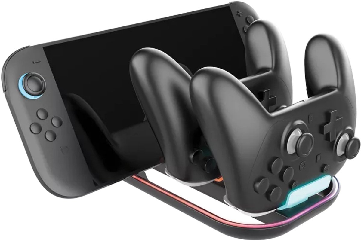 Nintendo Switch 2 - Tridock Rgb-oplader voor Pro-controllers en Nintendo Switch™2-console