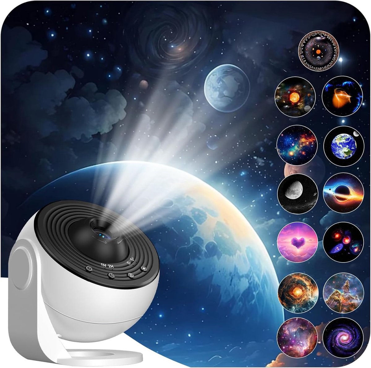 Galaxy Projector - Premium 13-in-1 Projectorlamp - Sterren projector - Sterrenprojector Planetarium - Sterrenhemel - Nachtlampje - Sterrenhemel Projector - Sterrenlamp - Galaxy Lamp - Heelal - Universum - Mobstore – foto 5