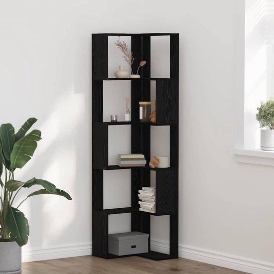 Goodivery ® Moderne Vrijstaande 5-Laags Hoekboekenkast met Industriële