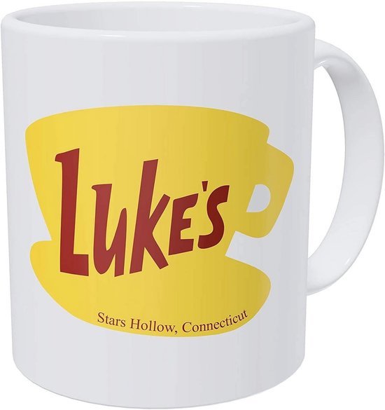 Tasse à Café Luke's Diner - Tasse Blanche Amusante de 11oz pour les Fans de Gilmore Girls