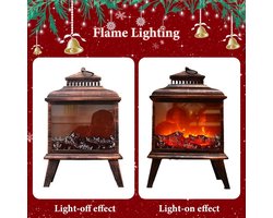 LED Haard Lantaarn – LED Vlameffect – 24 cm – Medahomestore