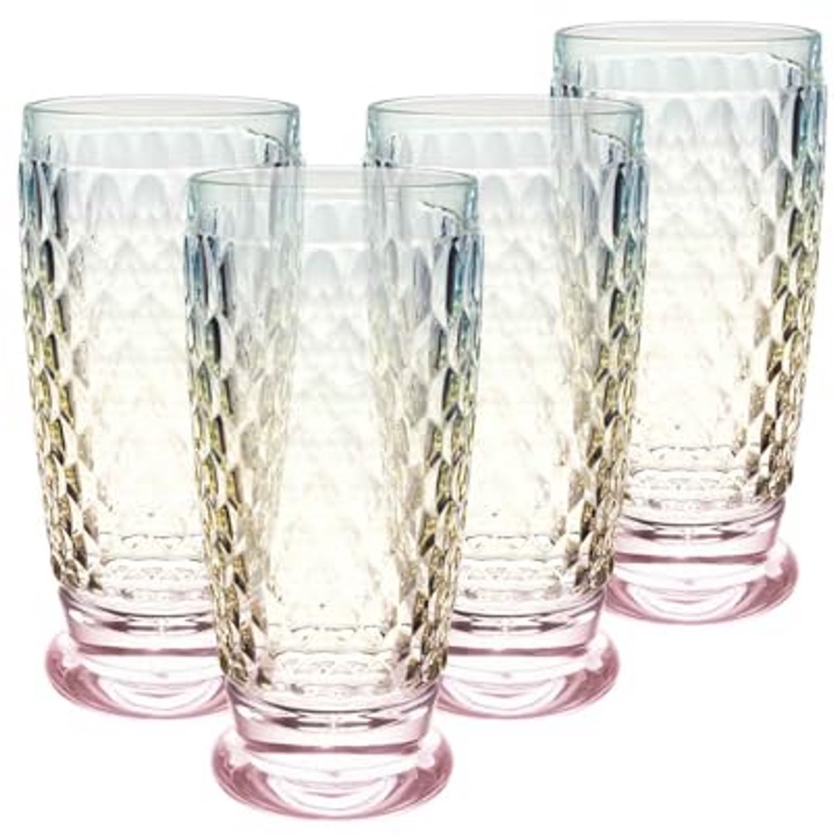Kleurrijke Long Drink Glazen Set van 4 - Vaatwasserbestendig Cocktail- en Long Drink Glas