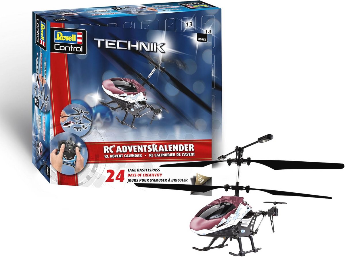 Adventskalender RC Helikopter voor Jongeren en Volwassenen – Bouw en Vlieg Plezier vanaf 10 Jaar