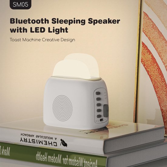 Nachtlampje met witte ruis, 3-in-1 babynachtlampje met geluidsgenerator, Bluetooth-luidspreker en timer, nachtlampje met witte ruis voor baby's, kinderen, volwassenen, kerstcadeaus, slaapkamer van Lictin — afbeelding 5