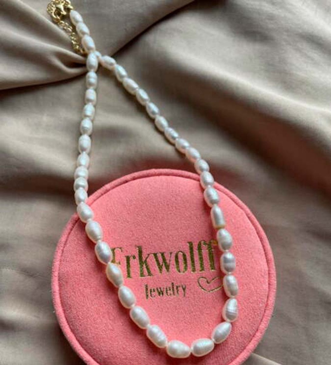 Wolff Jewelry - Mallow Parel Ketting - Cadeau - Dames - Sieraden - Waterproof - Dames - Cadeau - dochter - vrouw – vriendin – moeder - verjaardag