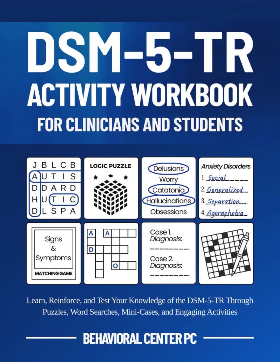 Werkboek voor Clinici en Studenten: Leer, Versterk en Test Je Kennis van DSM-5-TR met Puzzels, Zoekwoorden en Mini-Cases