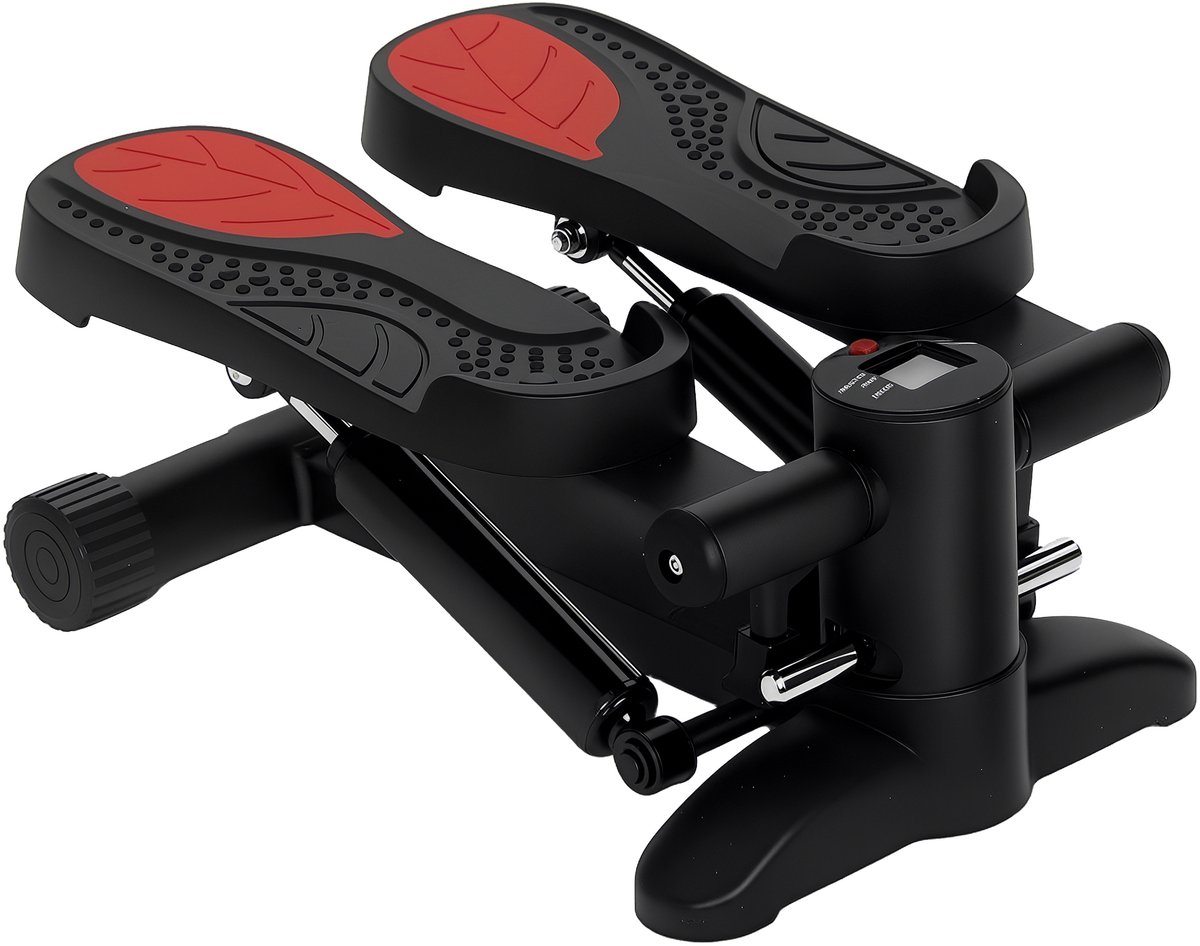 SPORTNOW-Mini Stepper-Stahl, Kunststoff-44,5L x 29B x 20H cm-Schwarz