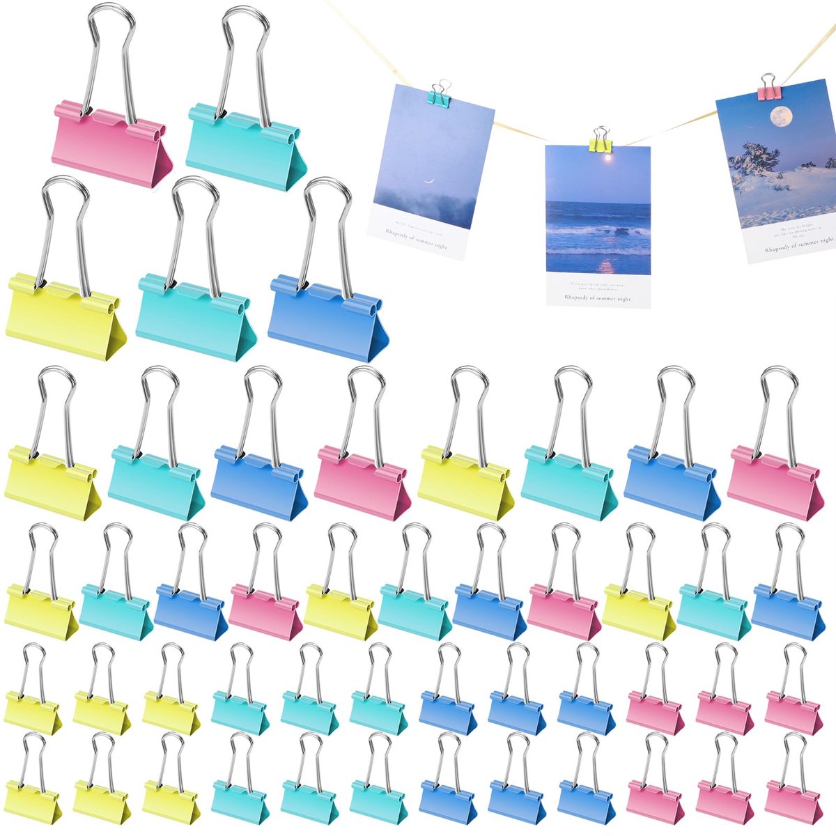 IMPERATORIS® Papierklemmen - Foldback Clips - Documentklemmen - Fold back Klemmen - Perfect voor kantoor en scholen - 120 Stuks