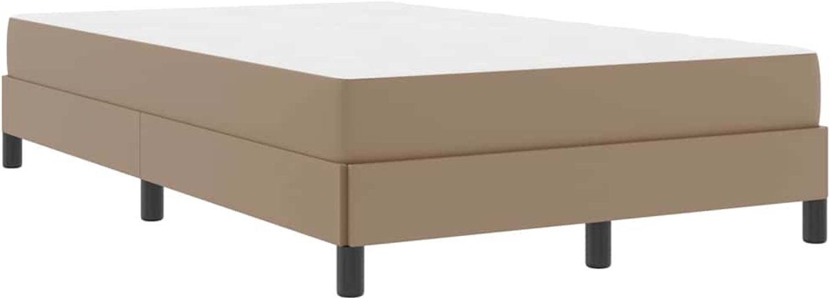Tweepersoonsbed | Dubbelbed | Volwassenenbed | Bed met matras Cappuccino 120 x 190 cm Kunstleer