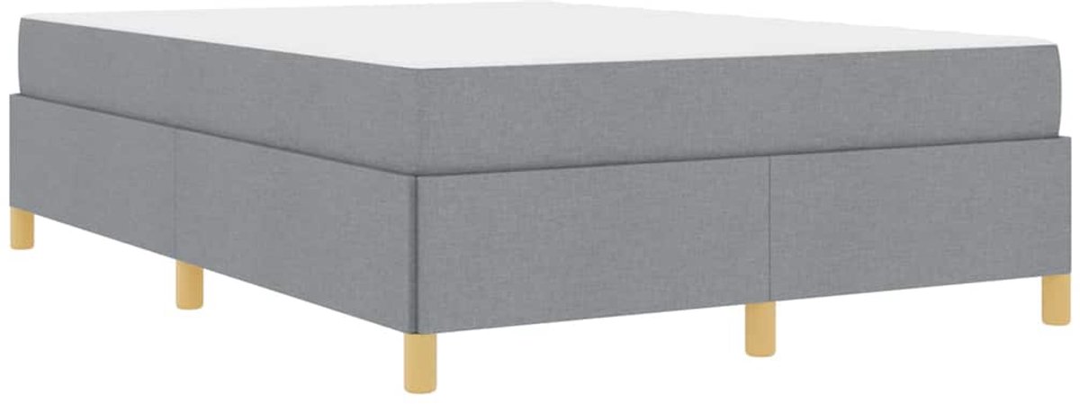 Tweepersoonsbed | Dubbelbed | Volwassenenbed | Boxspring bed Lichtgrijs en Wit en Lichtgrijs 140 x 190 cm Stof