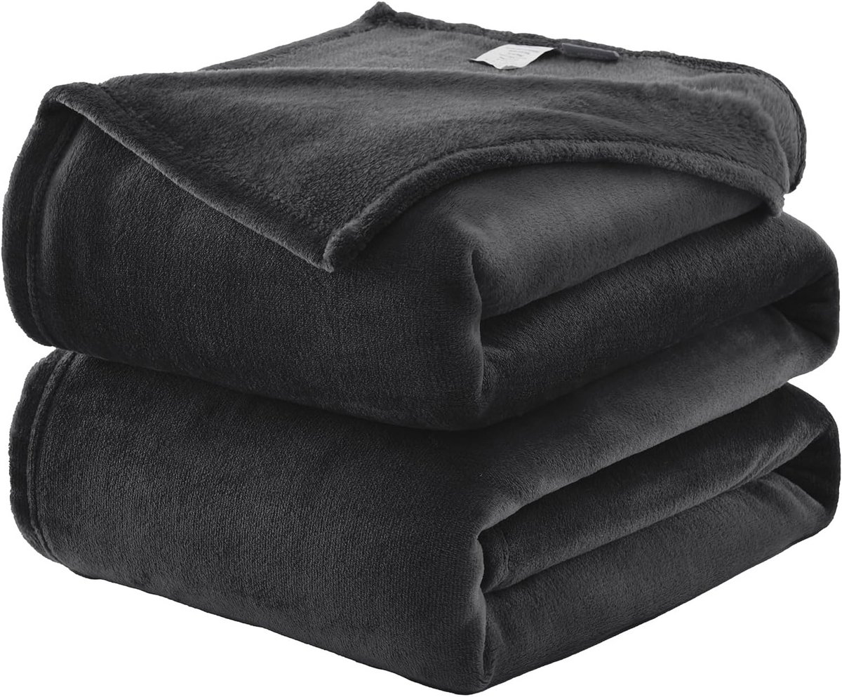 Omkeerbare flanellen deken 130 x 150 cm voor bed, zachte en warme microvezel deken voor thuis, kantoor en reizen