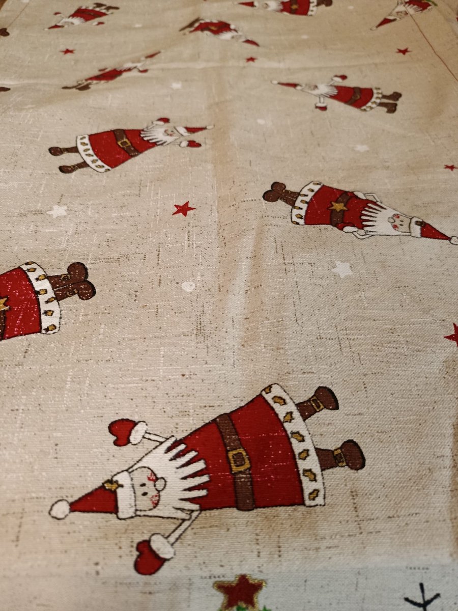 tafelkleed kerstman 300 x 150 cm , kerstdiner tafeldecoratie