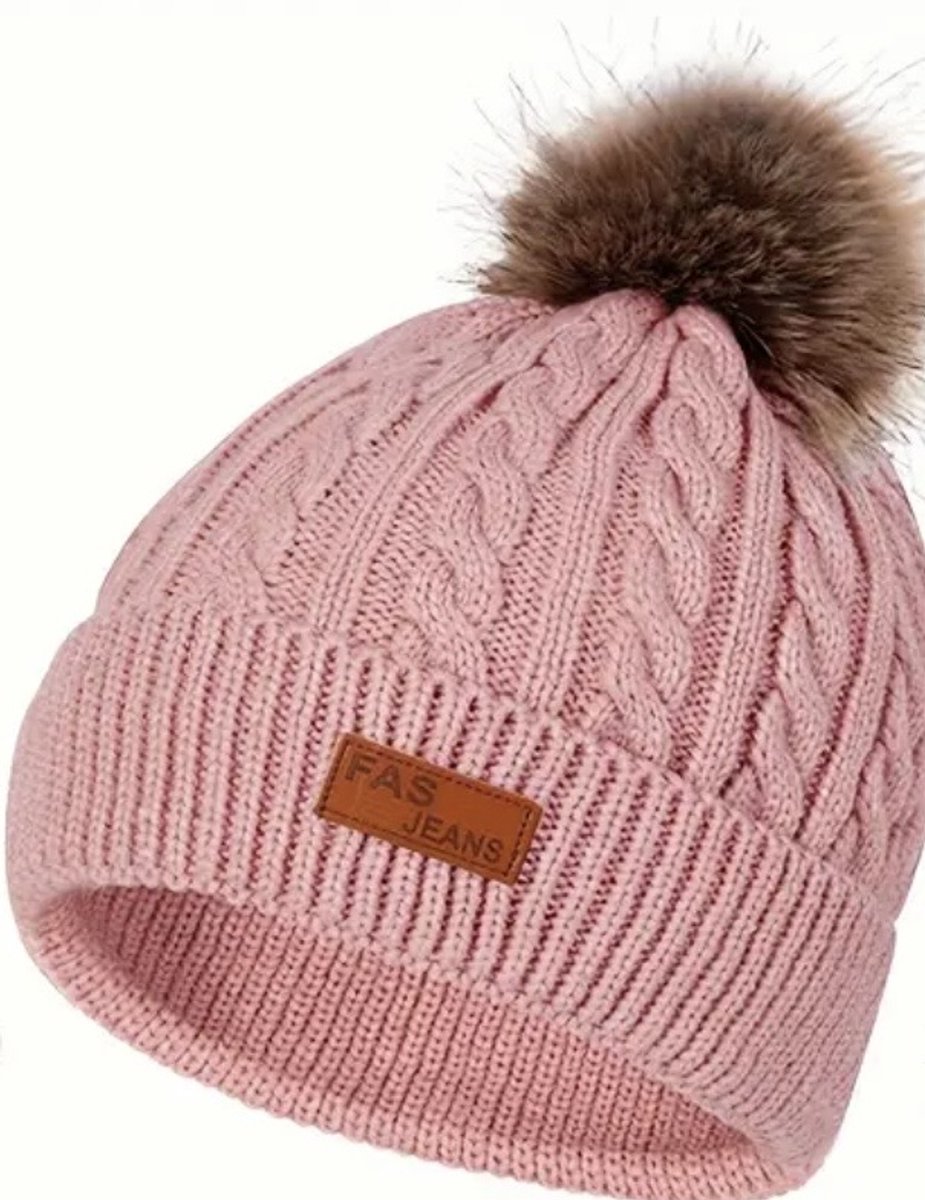 dames winter muts roze