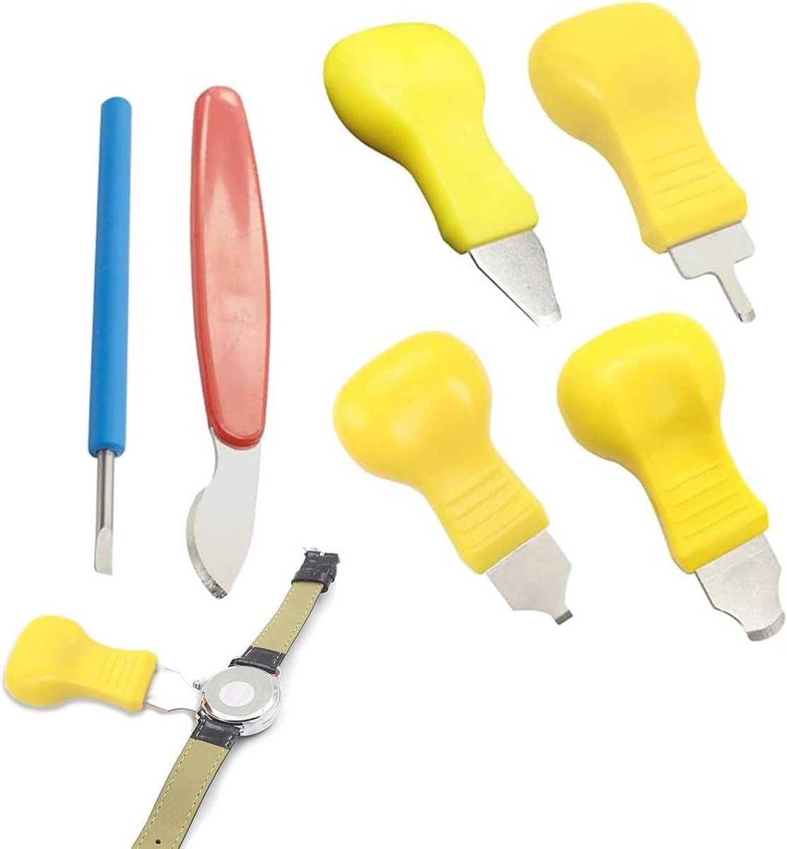 6-delige horlogekastopenerset voor batterijwissel en horloge-reparatiegereedschap