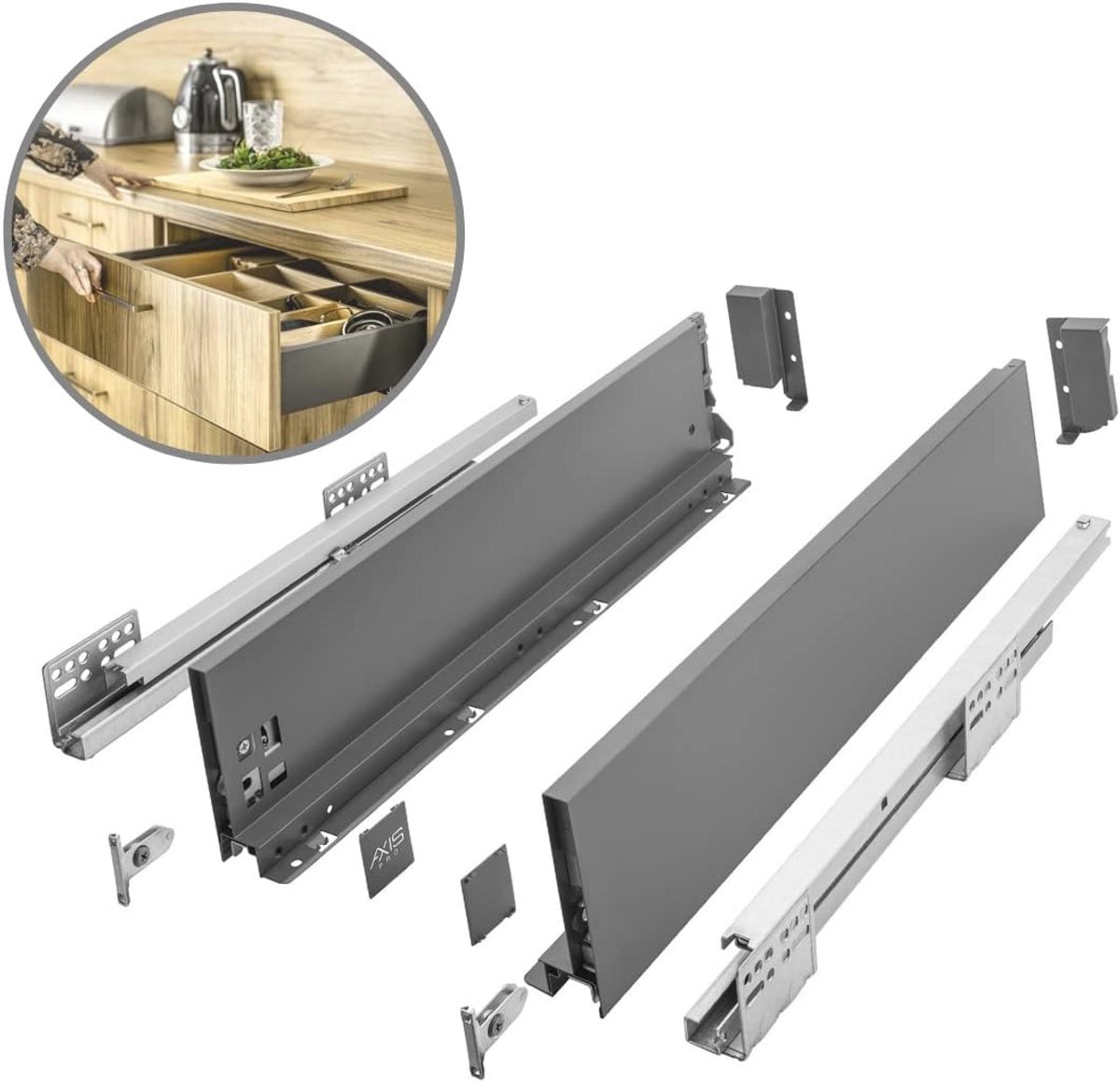 Ladesysteem met Volledige Uittrekbaarheid en Stille Sluiting - 450 mm Breed