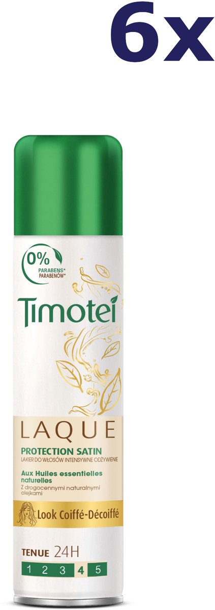 6x Timotei haarlak 250ML protection satin