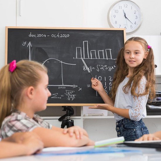 Verstelbare Telescopische Wijsstok - 100 cm Zwart - Uitschuifbare Wijstsstaaf voor Presentaties en Seminars van Merkloos	 — afbeelding 3