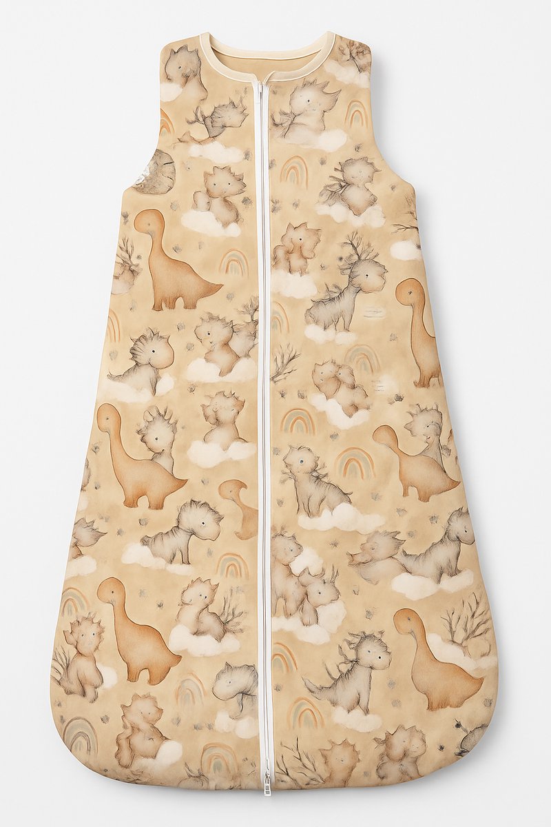 AliRose Hydrofiele Baby Slaapzak – 70% Bamboe / 30% Katoen – Hydrofiel, Ademend & Ultra Zacht – Dino Design – Voor De Kleine Dromer – 0-24 Maanden