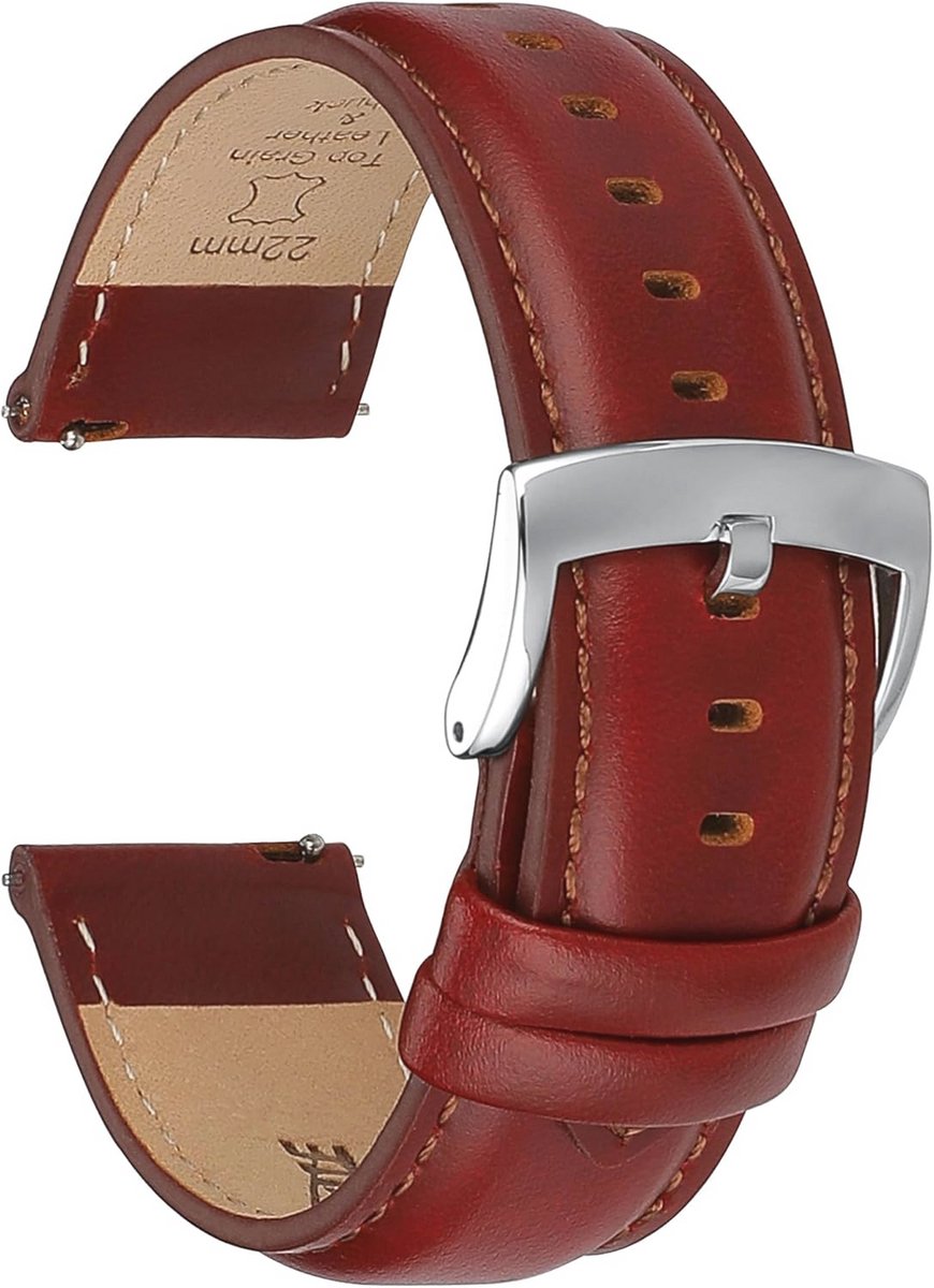 Leren Horlogebanden met Snelle Bevestiging 18mm 19mm 20mm 21mm 22mm - Elegante Vervangende Horlogestraps voor Heren en Dames