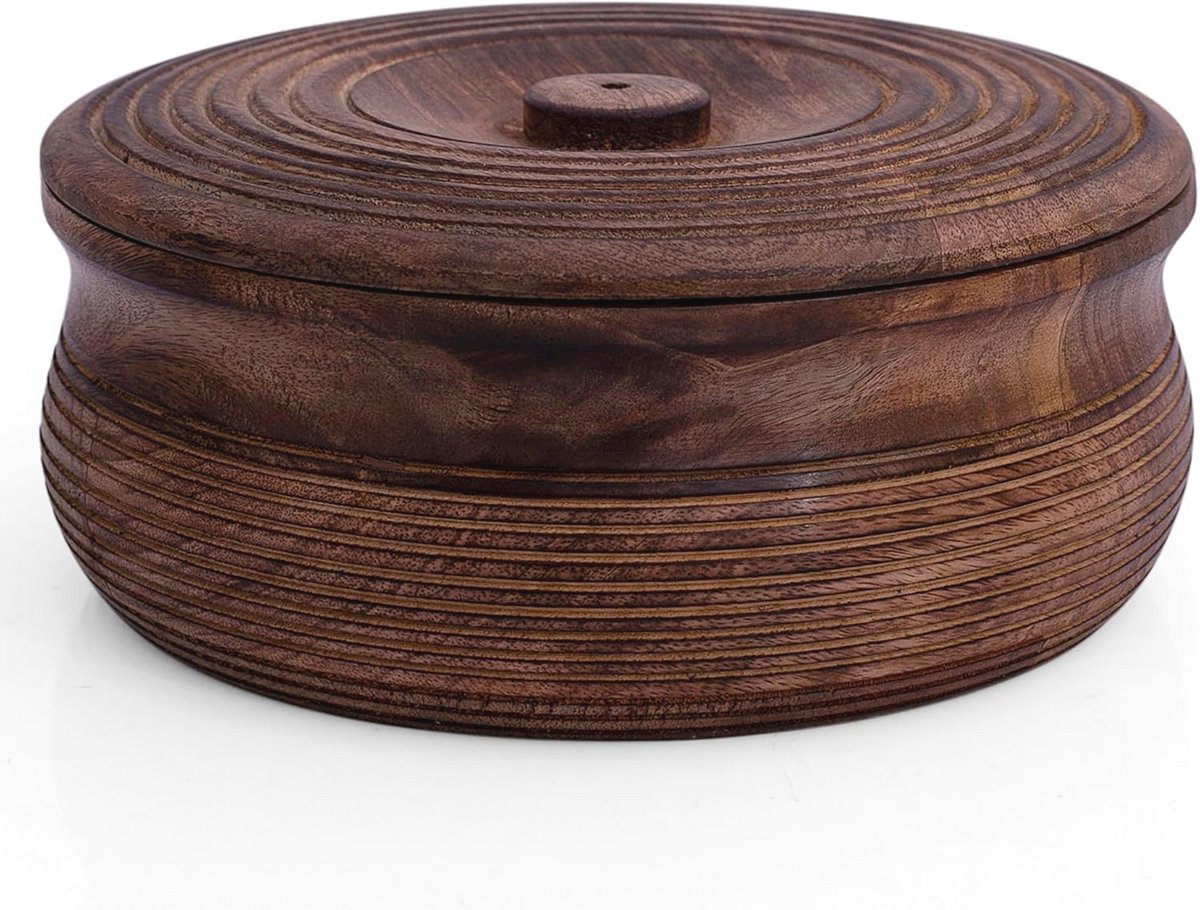 Handgemaakte Houten Tortilla Houder voor Warme Chapati en Roti – Duurzaam Servies voor Thuis