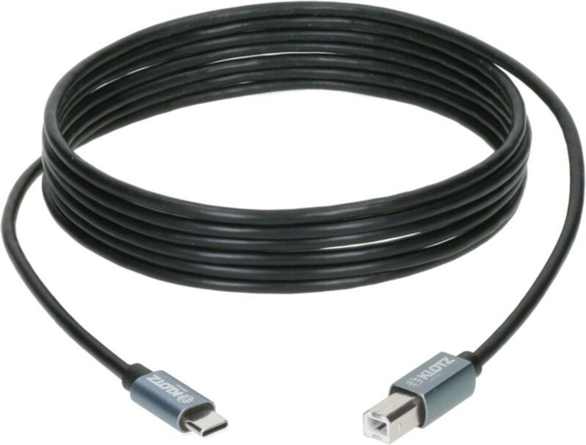 Klotz USB-CB USB 2.0 high speed kabel C naar B 1 meter