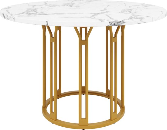Eettafel marmer rechthoekig - Emperador - Robuust Interieur