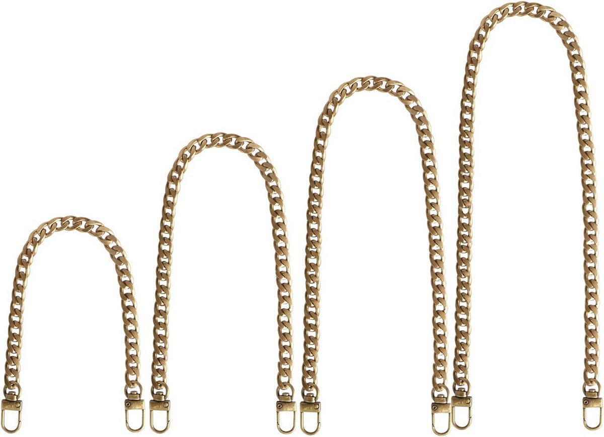 Metalen Zakketting voor Handtas - 4 Stuks - Draagriem en Platte Kettingriem