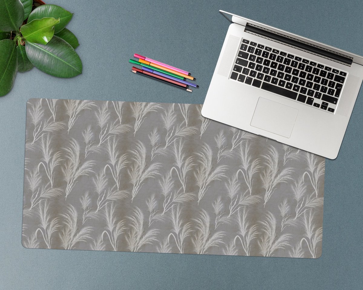 Coloray Bureau Onderlegger - Grijs gras Bureau Mat - 90 cm x 45 cm - Grijs Bureau Onderlegger - Bureaumat - Onderlegger Bureau - Bureau Onderlegger Groot - Bureau Onderlegger XXL