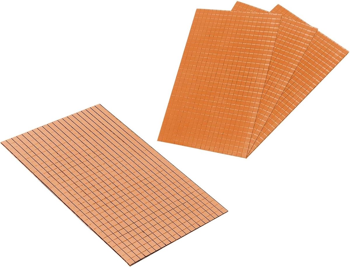 12000 Spiegel Mozaïek Vierkante Tegels - Glitter Glas Mozaïek Sticker Houder - Kerst DIY Ambachten Decoratie - 5x5mm x 20 Vellen (Oranje)