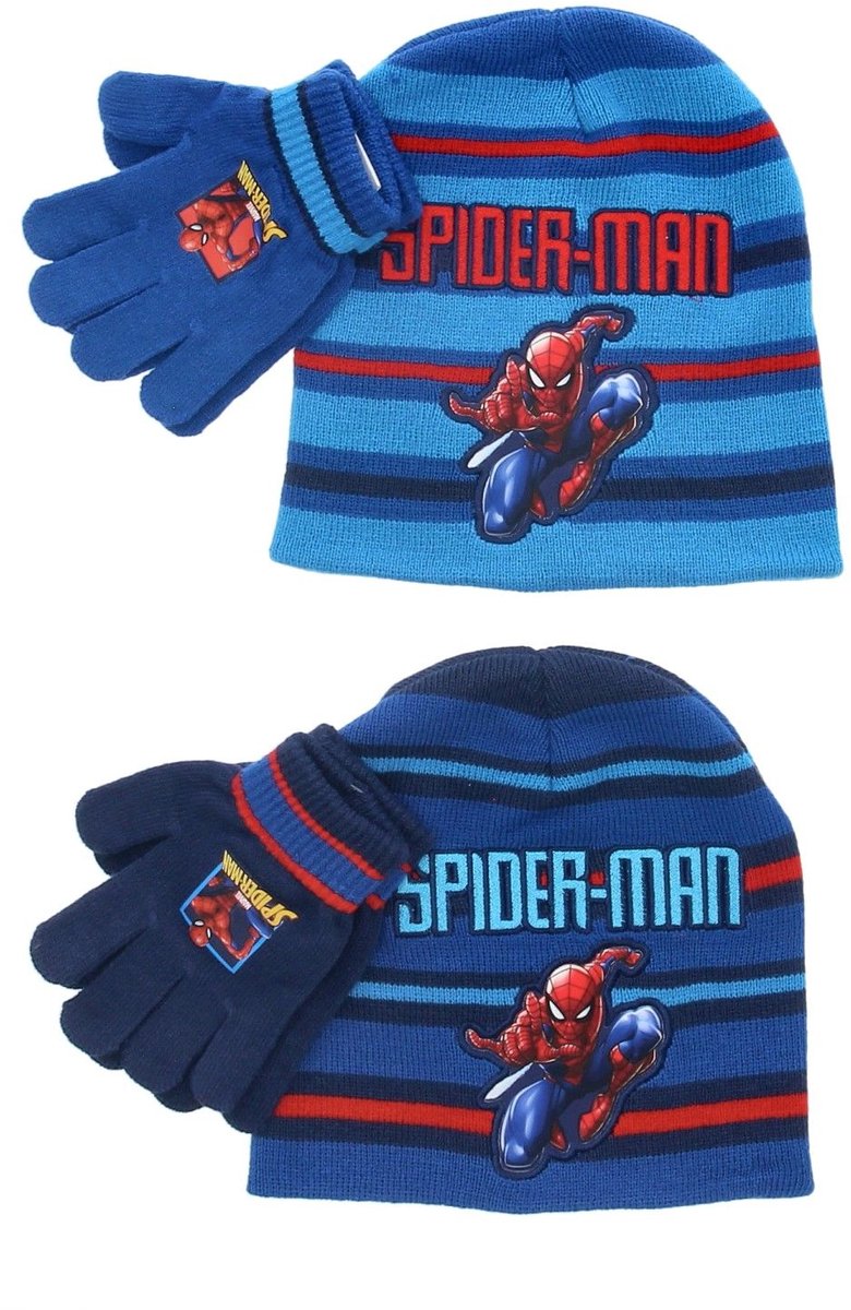 Spiderman Muts met handschoenen Spiderman